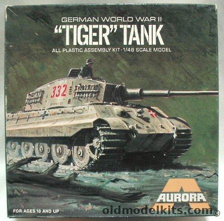 Aurora 1/48 German Tiger Tank WWII, 324 plastic model kit